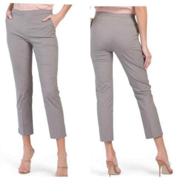Eileen Fisher Pants - NWT $158 Eileen Fisher Small Purple Grey Clam Digger Cropped Zip Hem Luxe Pants